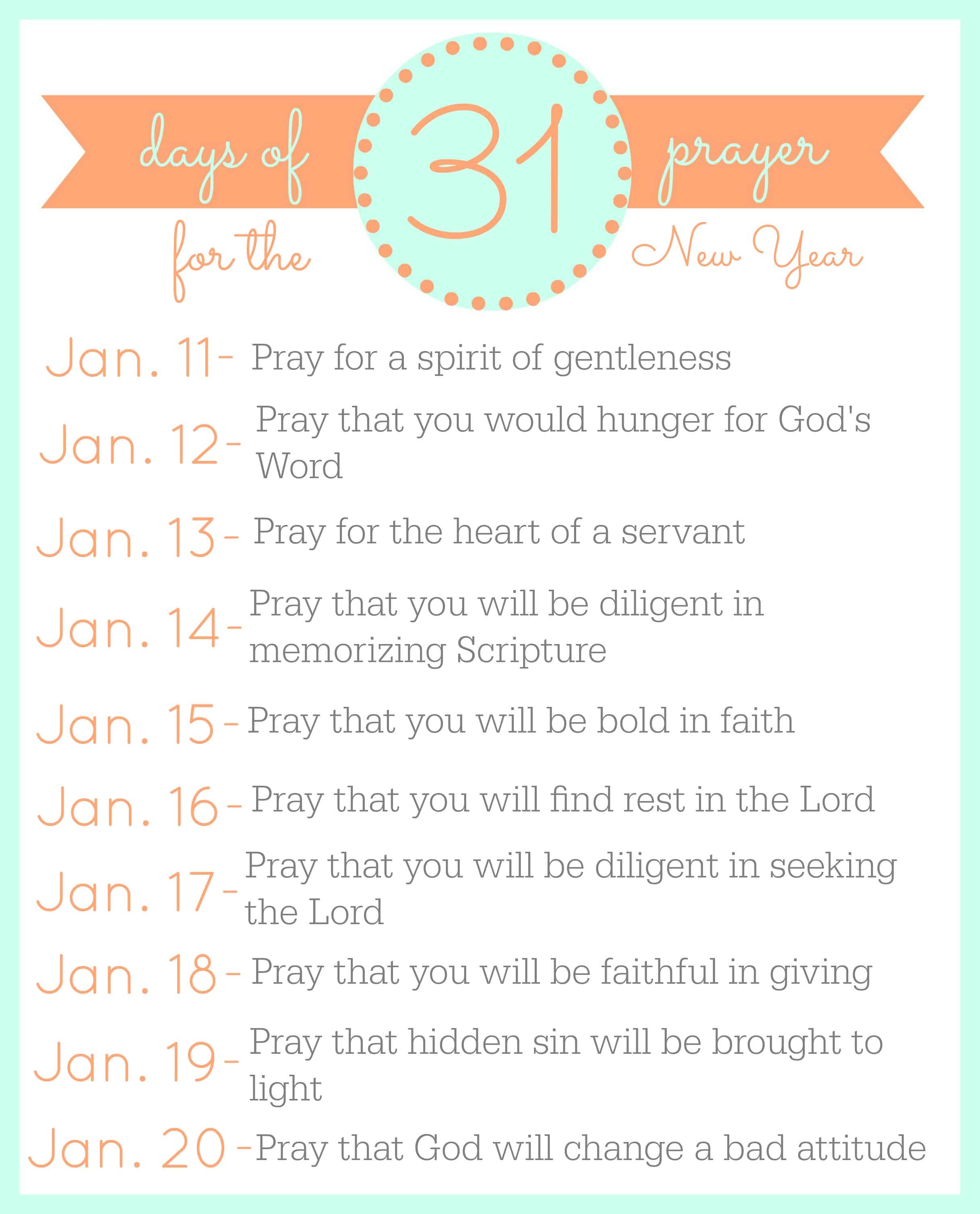 31 Days of Prayer pt. 2  Faith Along the Way