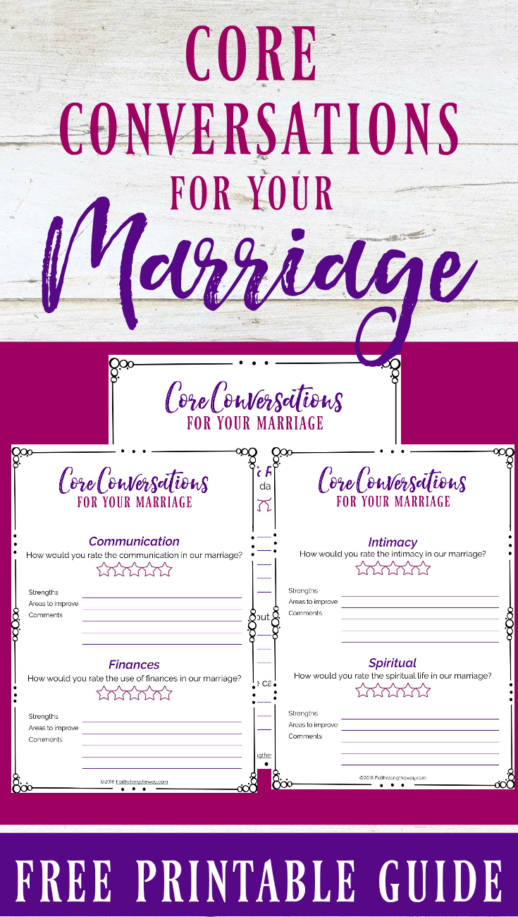 Help your marriage thrive with these core conversations ALL married couples need to have. marriage advice I marriage I marriage problems I Christian marriage I marriage communication II Faith Along the Way #marriage #marriagegoals #marriagegoals