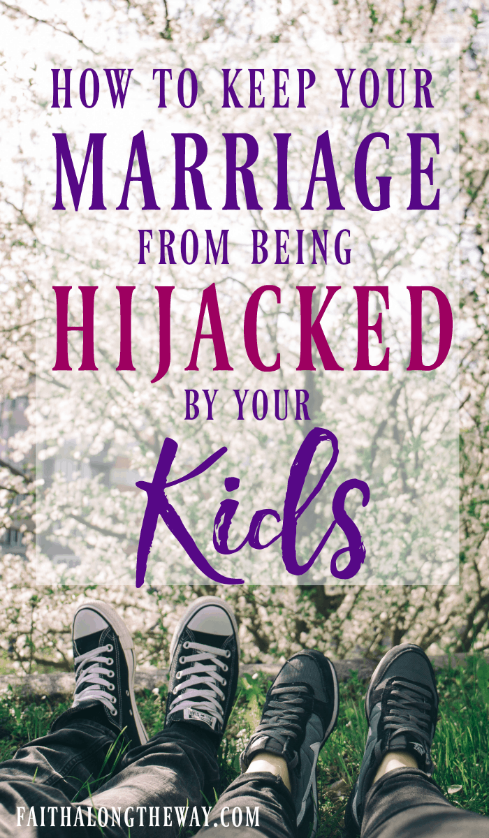 Don't let your kids barge into your marriage and hijack your relationship! Here's practical ways to connect with your spouse even with small kids in the house.
