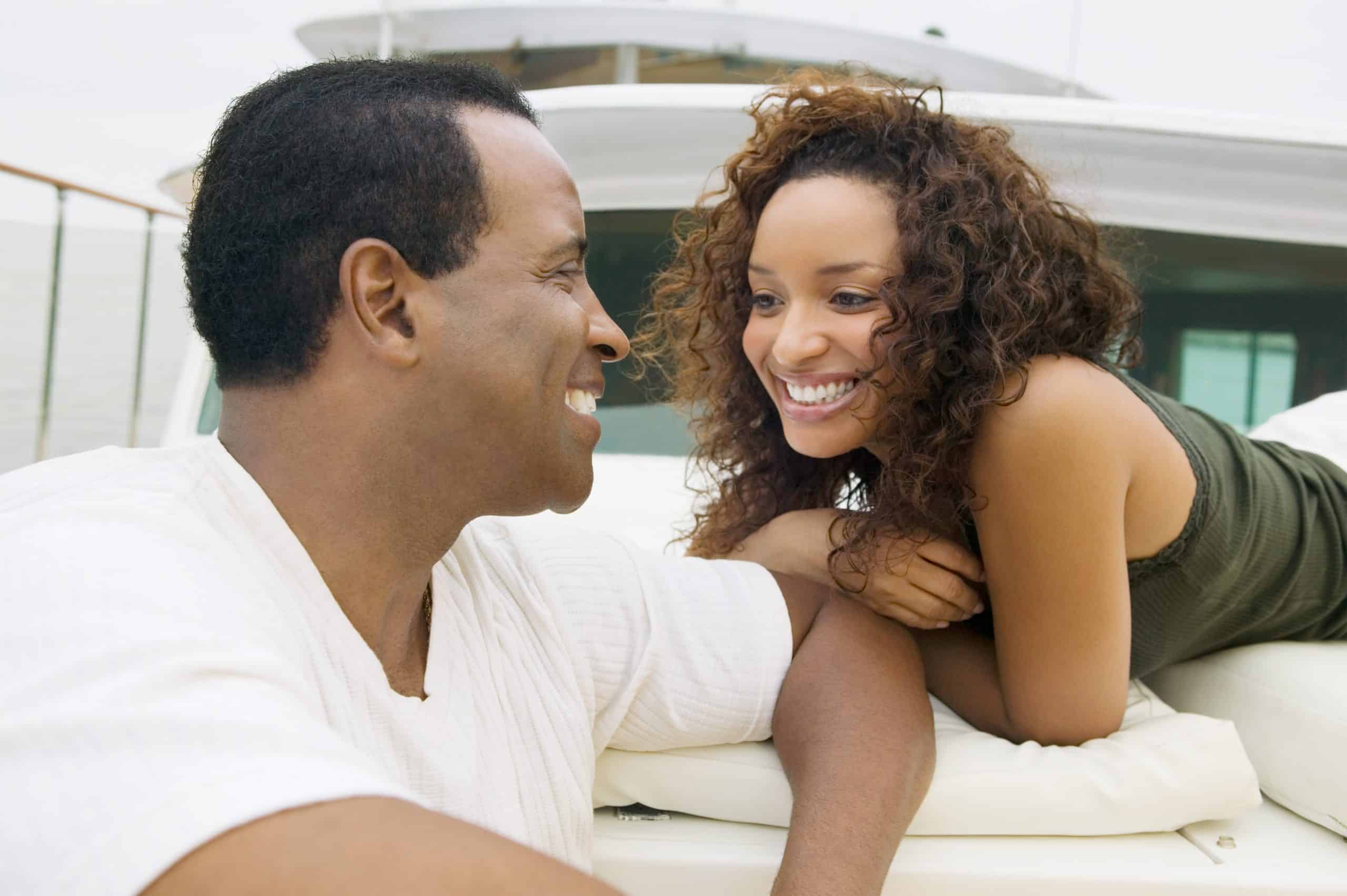 Black Couple Smiling At Each Other Proverbs 31 Mentor