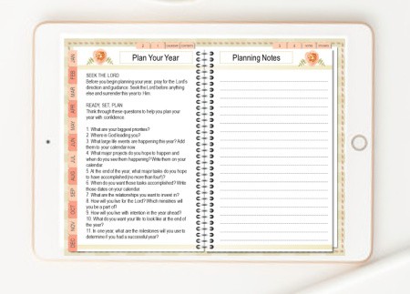 plan your year mockup with ipad