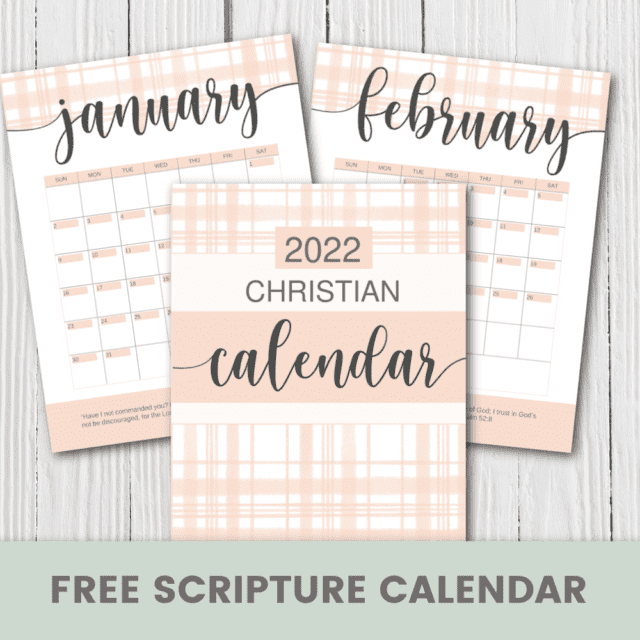 free 2022 Bible verse calendar