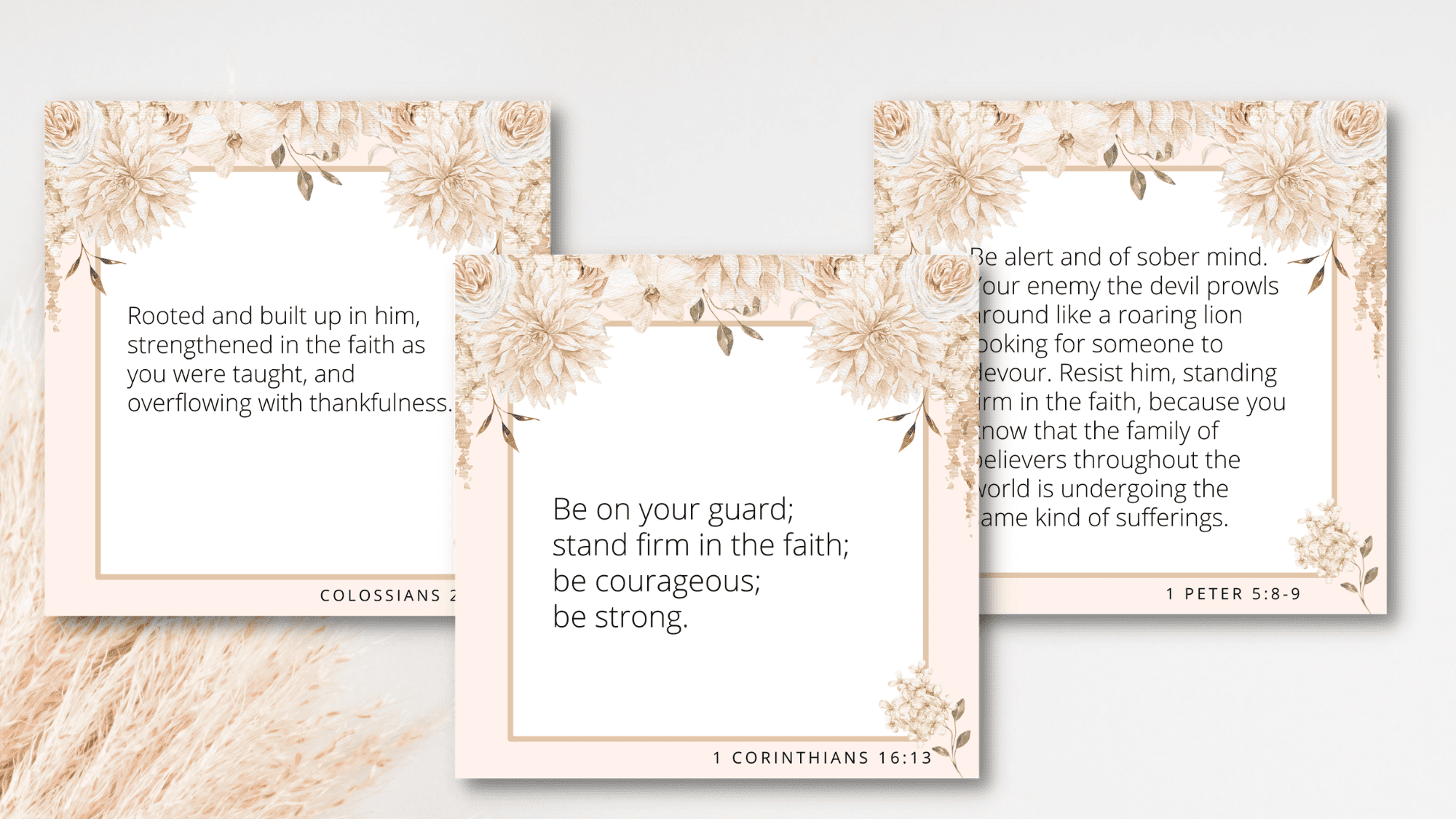 Scripture prayer cards for endurance using the Bible verses on perseverance and endurance