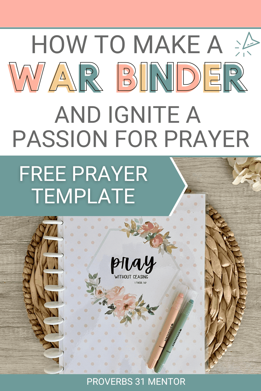 How to Make a War Binder Free Prayer Journal Template Picture- Free Prayer Journal Template