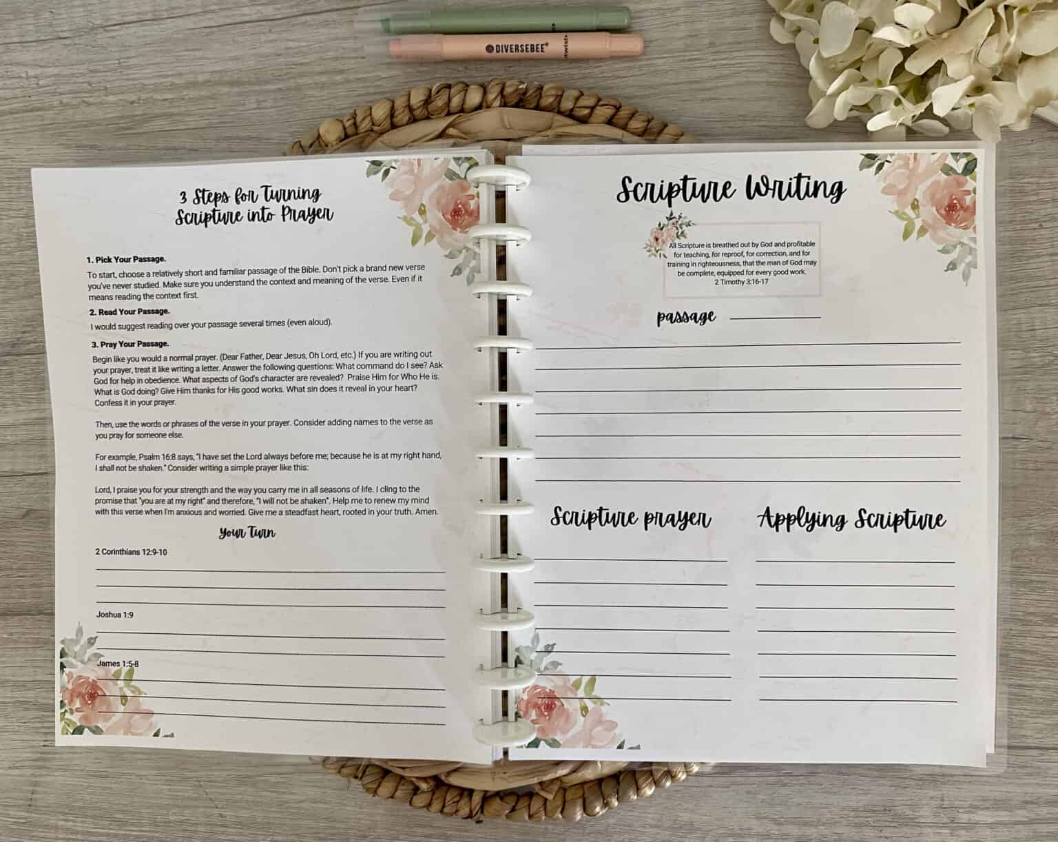 Free Prayer Journal Template and War Room Binder Printable