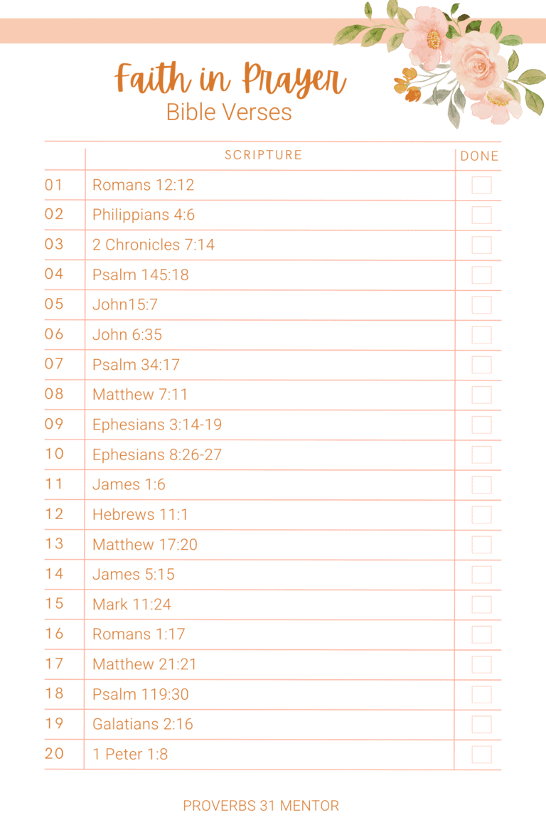 Faith in Prayer Bible Verses: Uplifting Scriptures to Pray