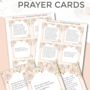 Endurance scripture prayer cards mockup