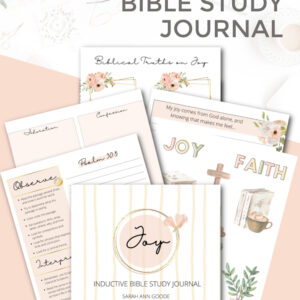 Joy Inductive Bible Study Journal Mockup