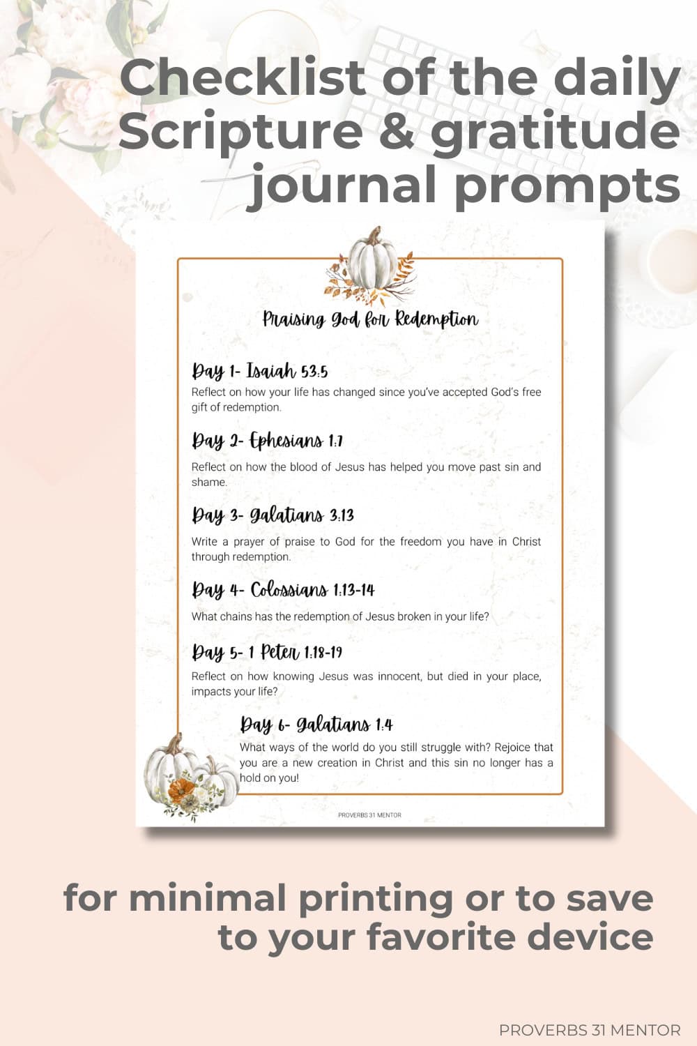 A Season of Prayer and Praise Gratitude Journal mockup 2