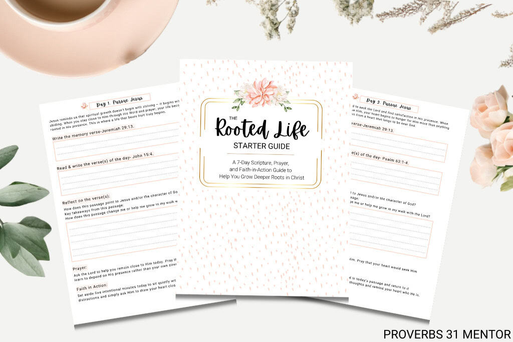 A mockup of the free Rooted Life Starter Study